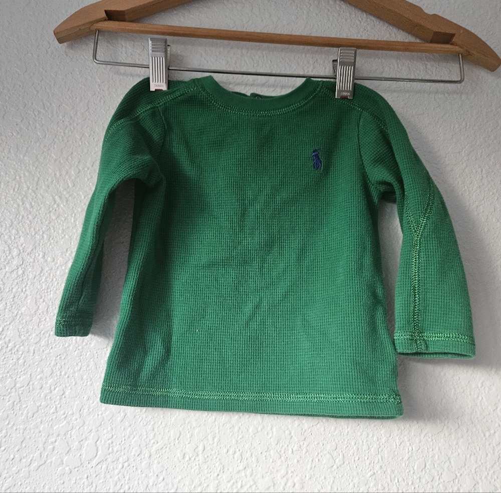 ralph lauren waffle tee, 9 months